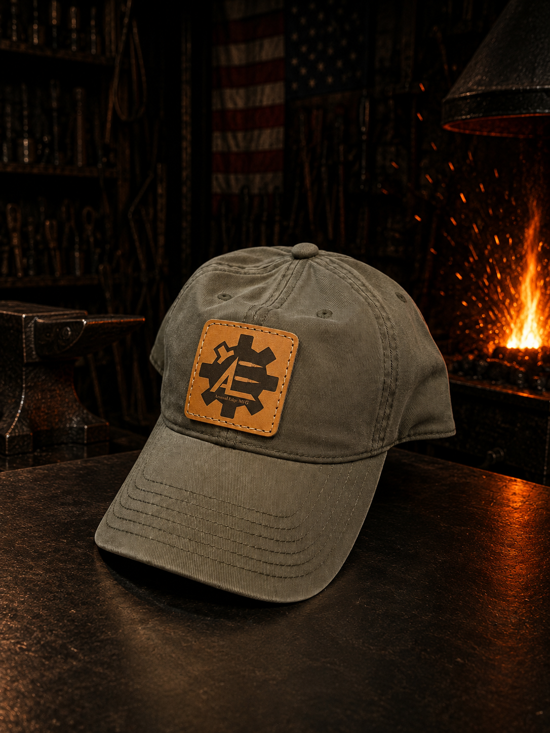 ARSENAL EDGE DAD HAT, OD GREEN